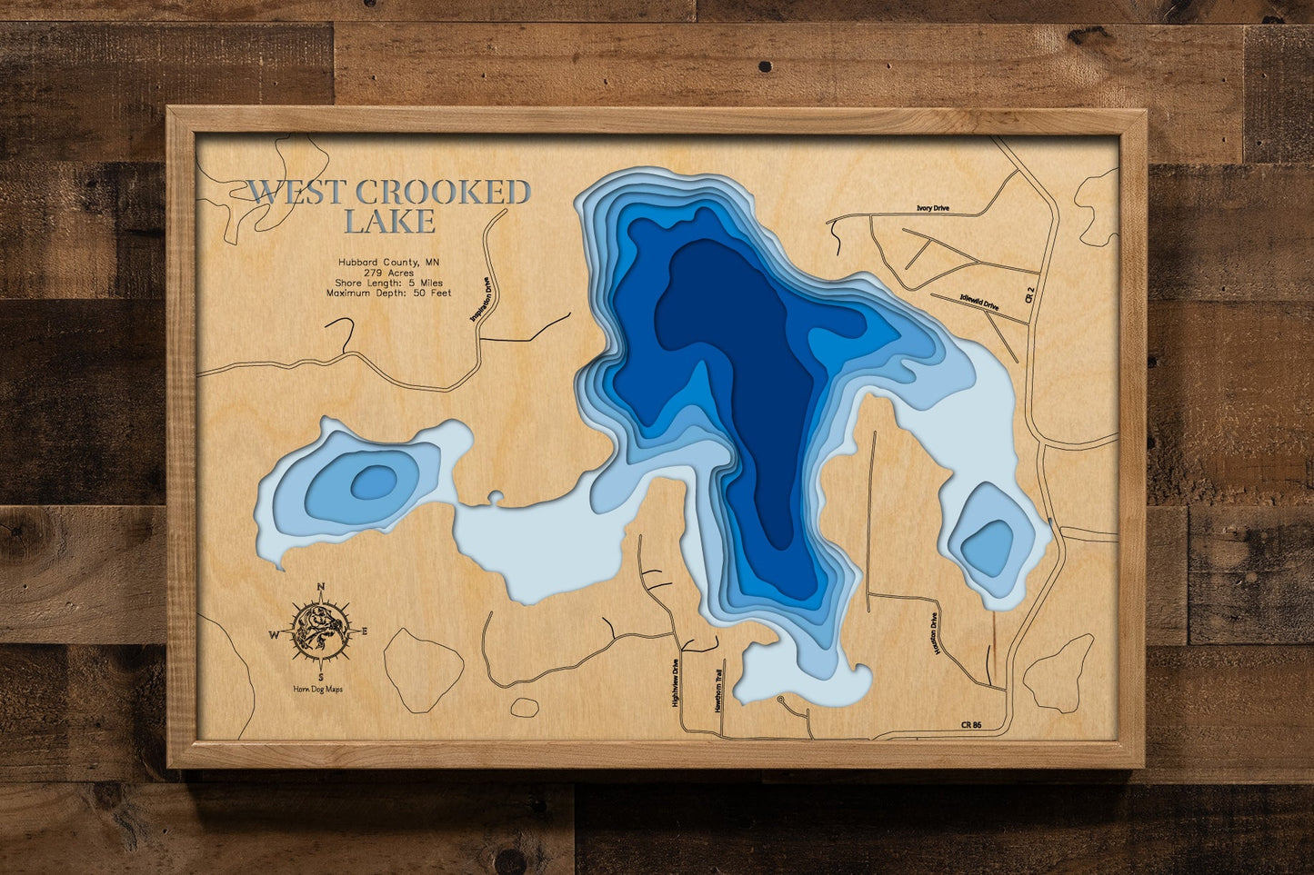 West Crooked Lake in Hubbard County, Minnesota