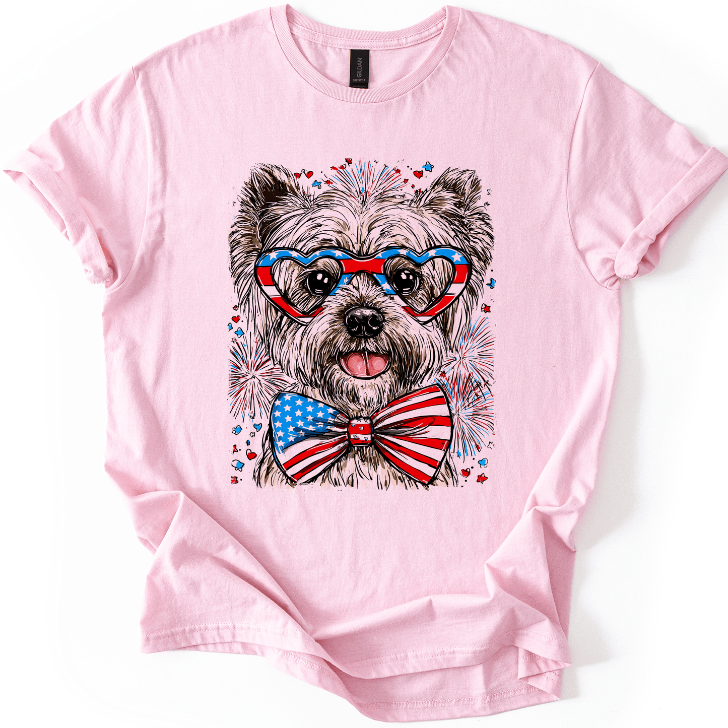 Westie Patriotic West Highland White Terrier USA 4th of July Pride Pet Lover Edition Graphic Tee