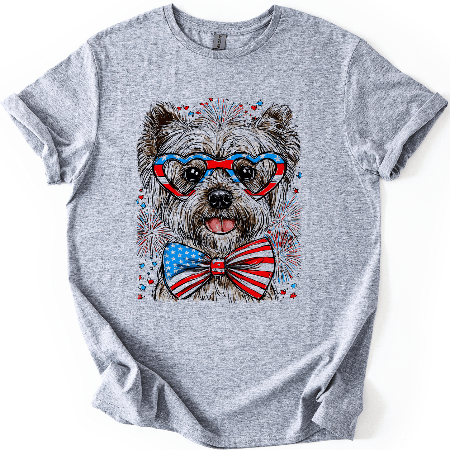Westie Patriotic West Highland White Terrier USA 4th of July Pride Pet Lover Edition Graphic Tee