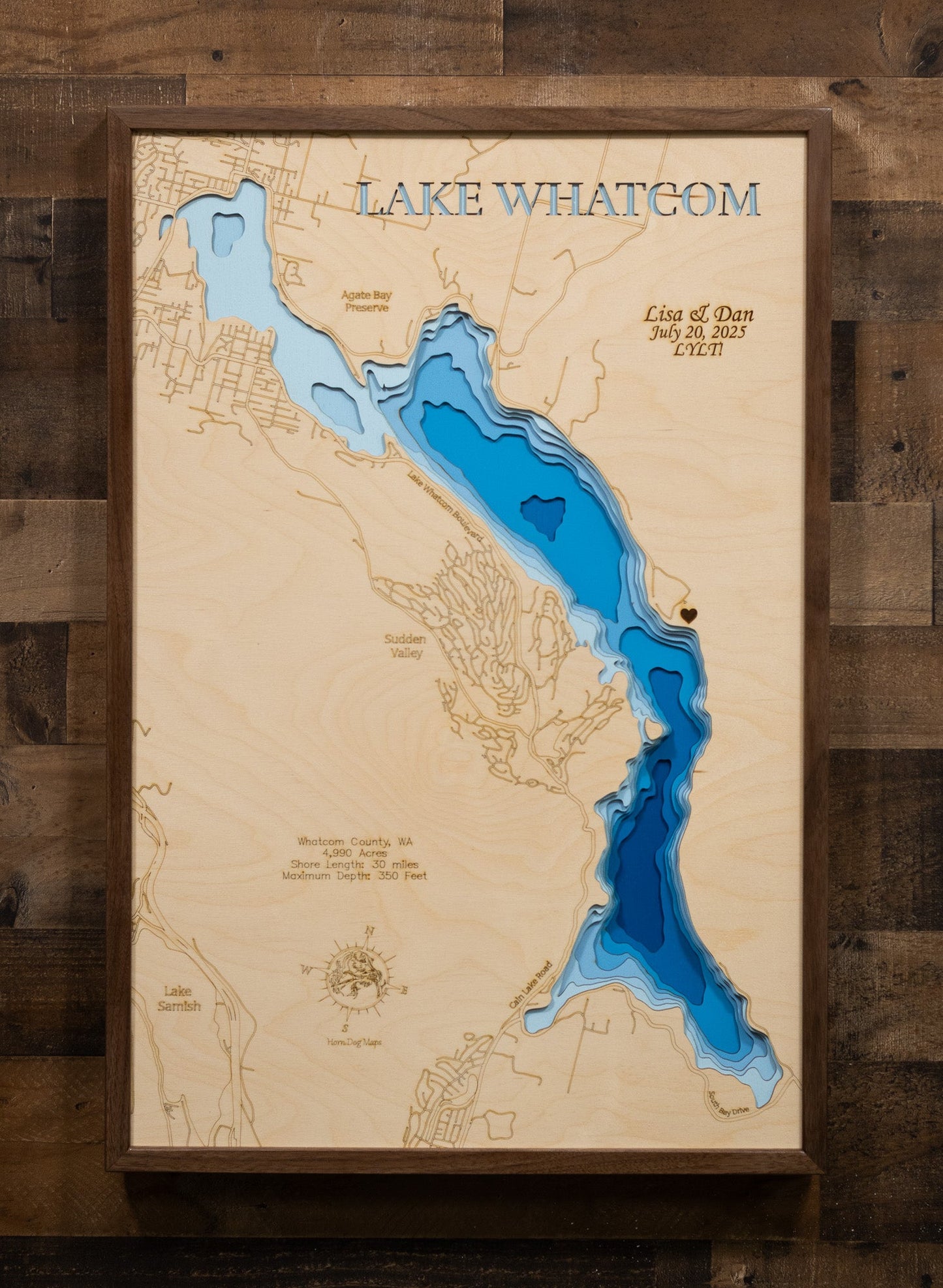 Lake Whatcom in Whatcom County, Washington