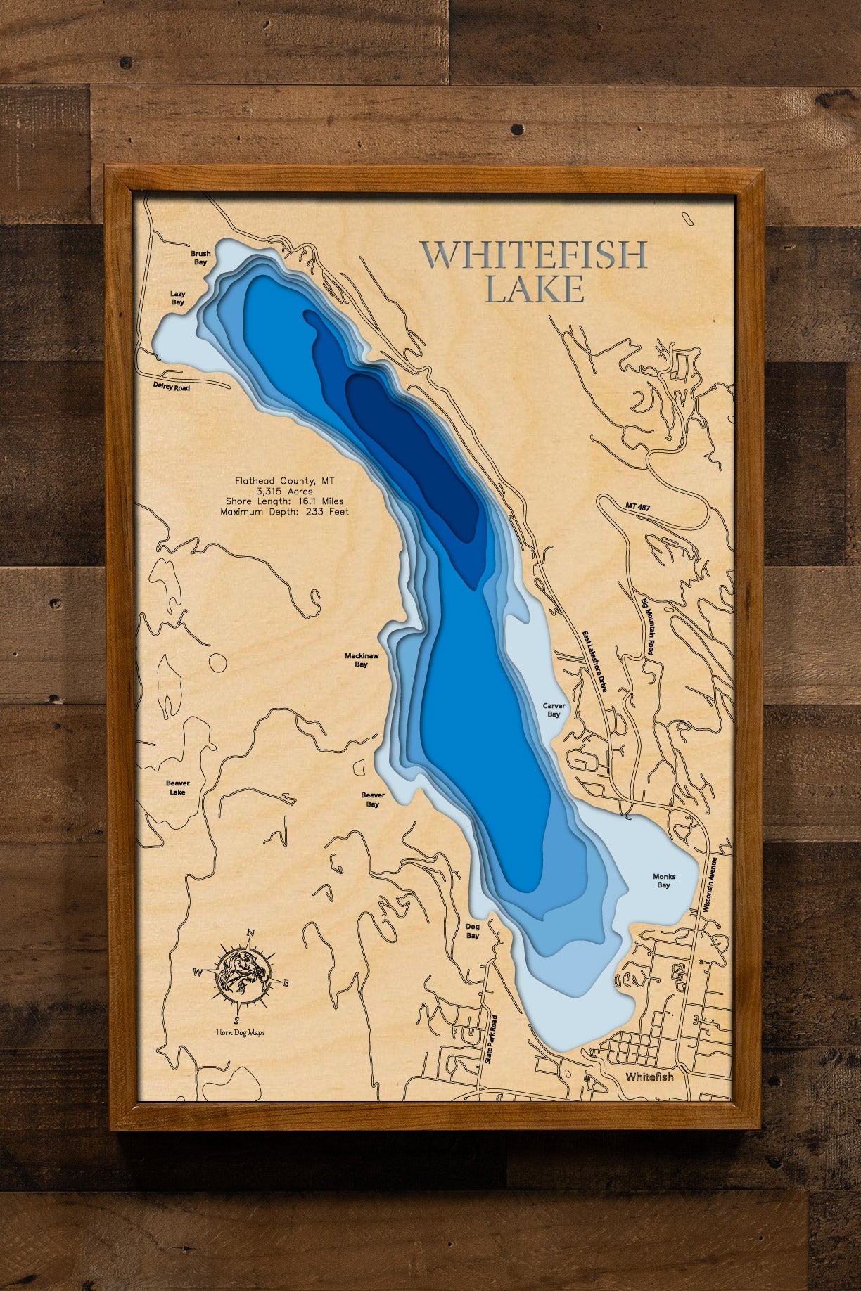Whitefish Lake in Flathead County, Montana