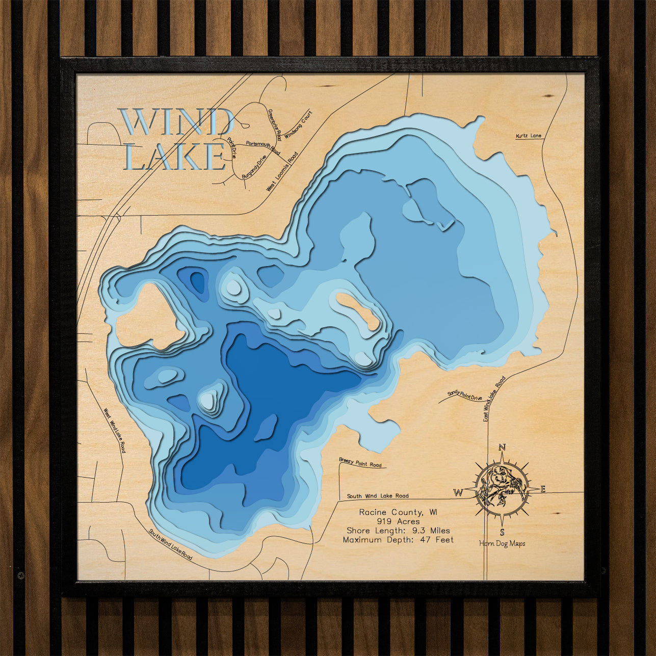 Wind Lake in Racine County, Wisconsin