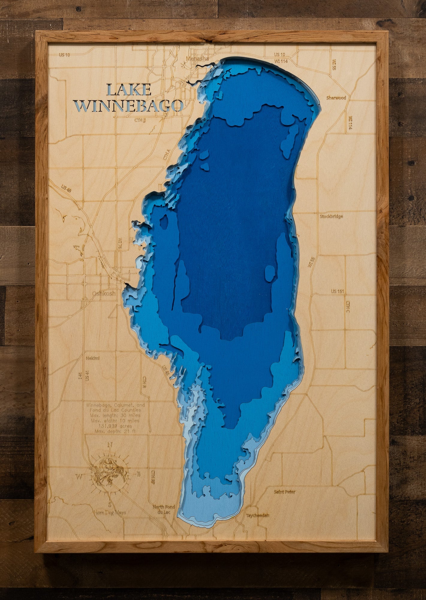 Lake Winnebago in Winnebago, Calumet, and Fond du Lac County, Wisconsin