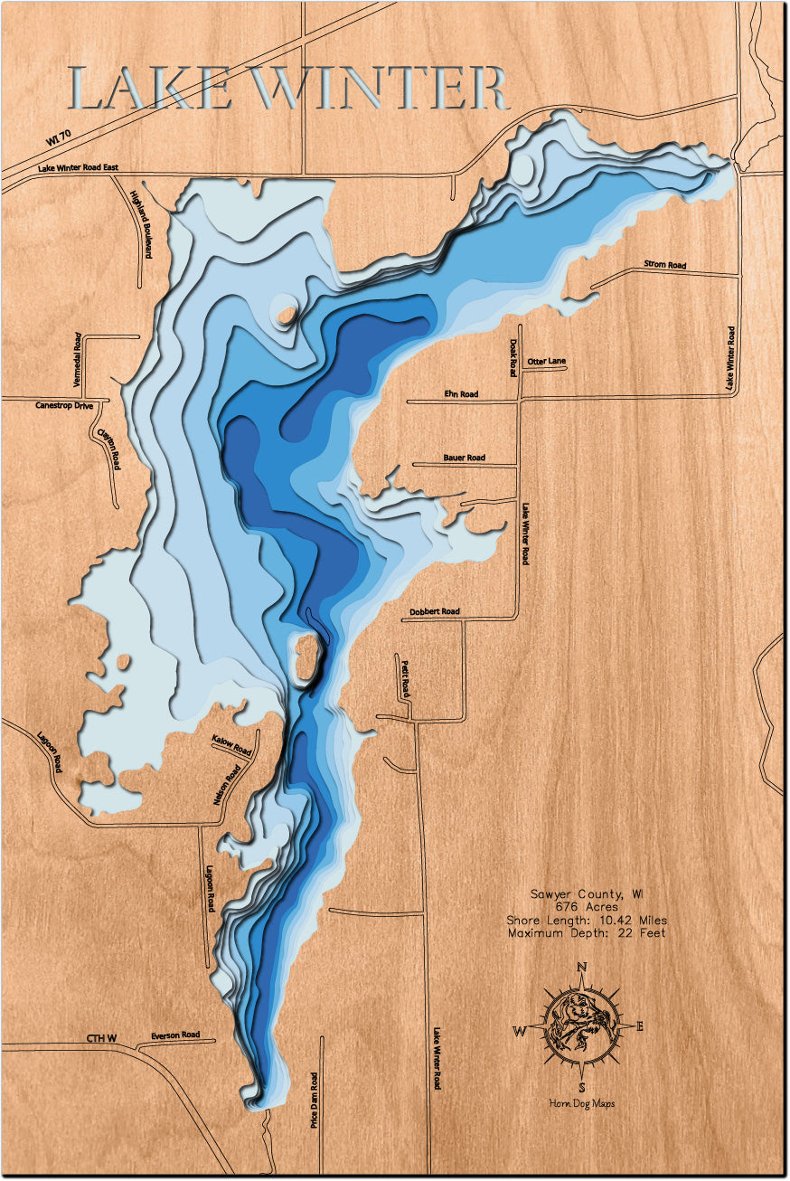 Lake Winter in Sawyer County, Wisconsin