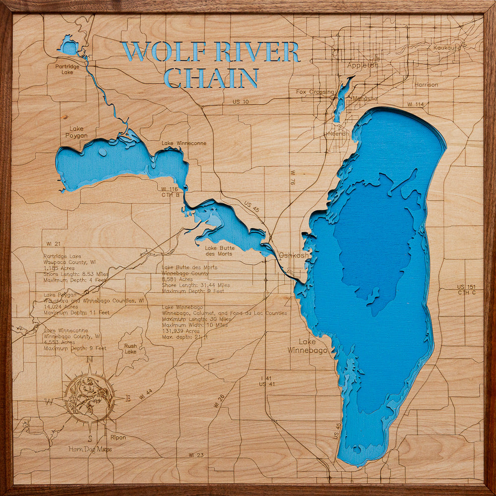 Winnebago Chain/Wolf River Chain Lake in Unknown County, wi