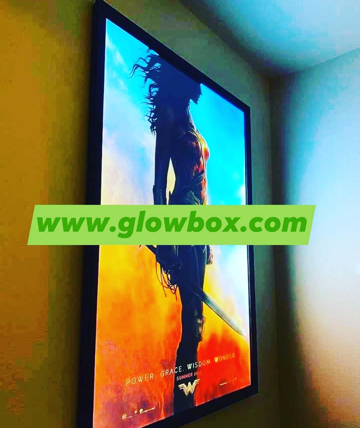 3-PACK Glowbox "World Famous" LED Poster Frames