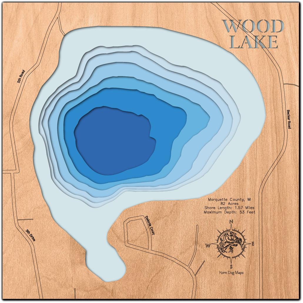Wood Lake in Marquette County, Wisconsin