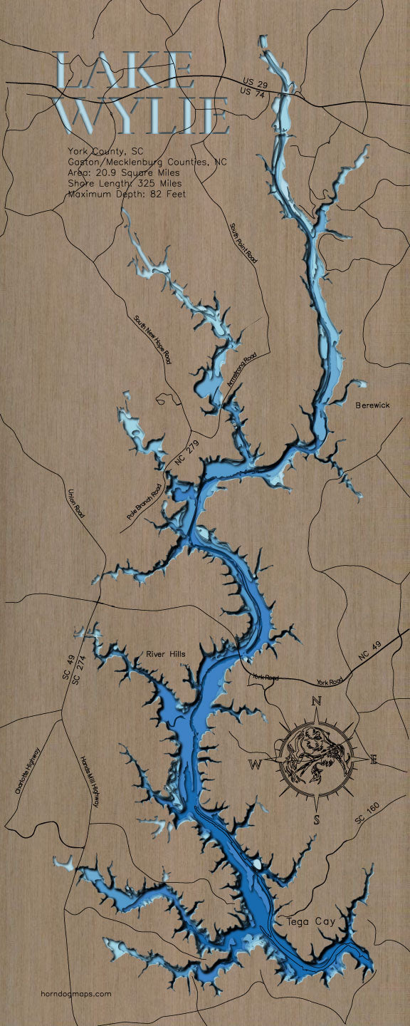 Lake Wylie in Gaston County SC, Gaston and Mecklenburg Counties, North Carolina