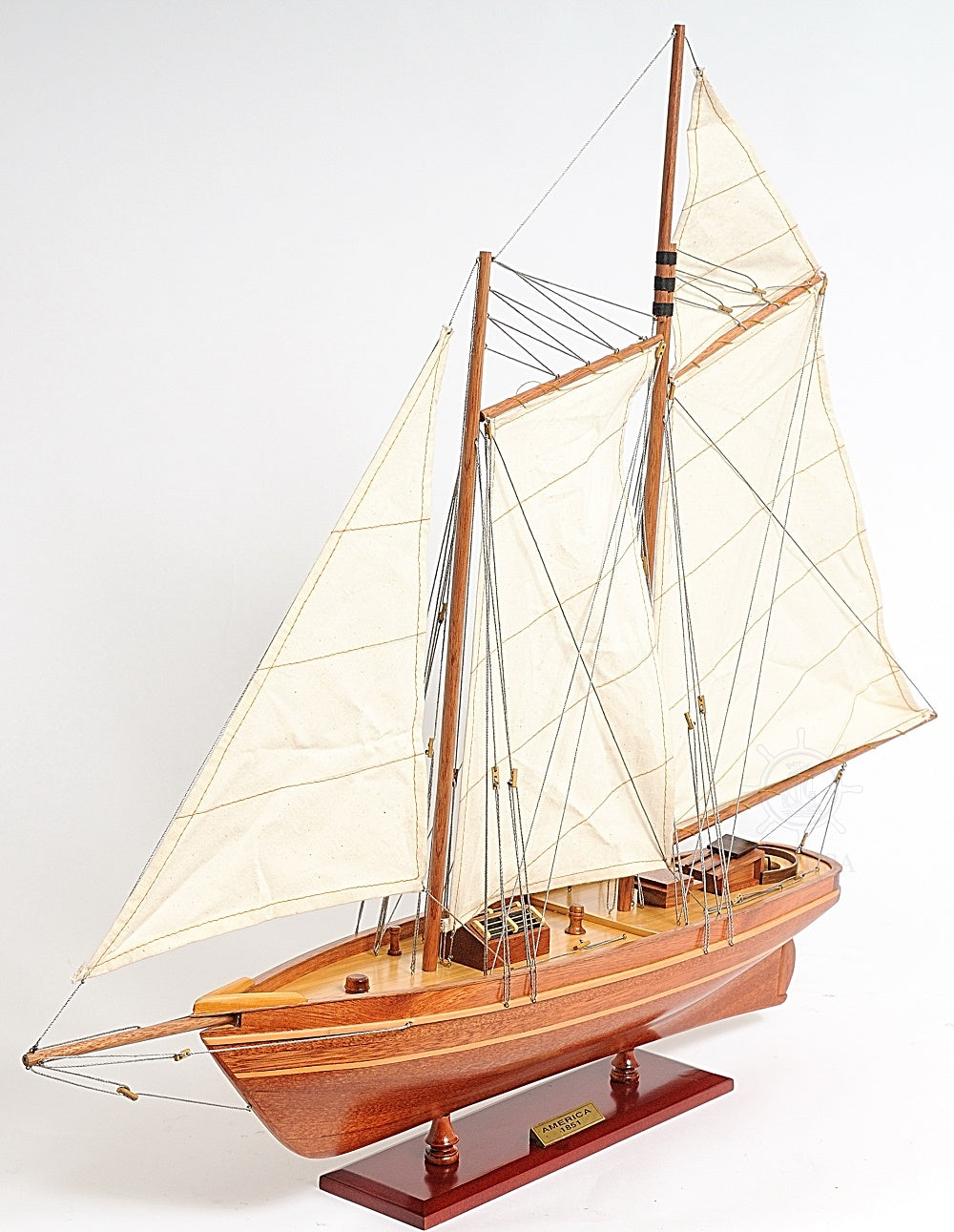 America Cup Racing Yacht Fully Assembled Model
