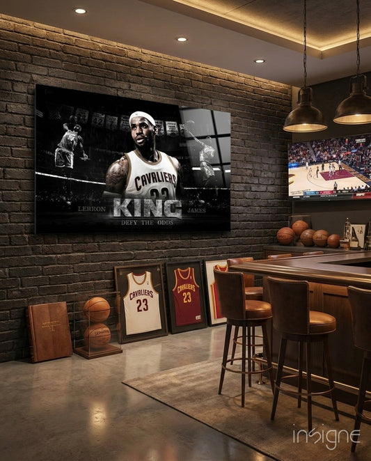 Lebron James Glass Wall Art