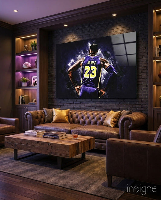 Lebron James Glass Wall Art
