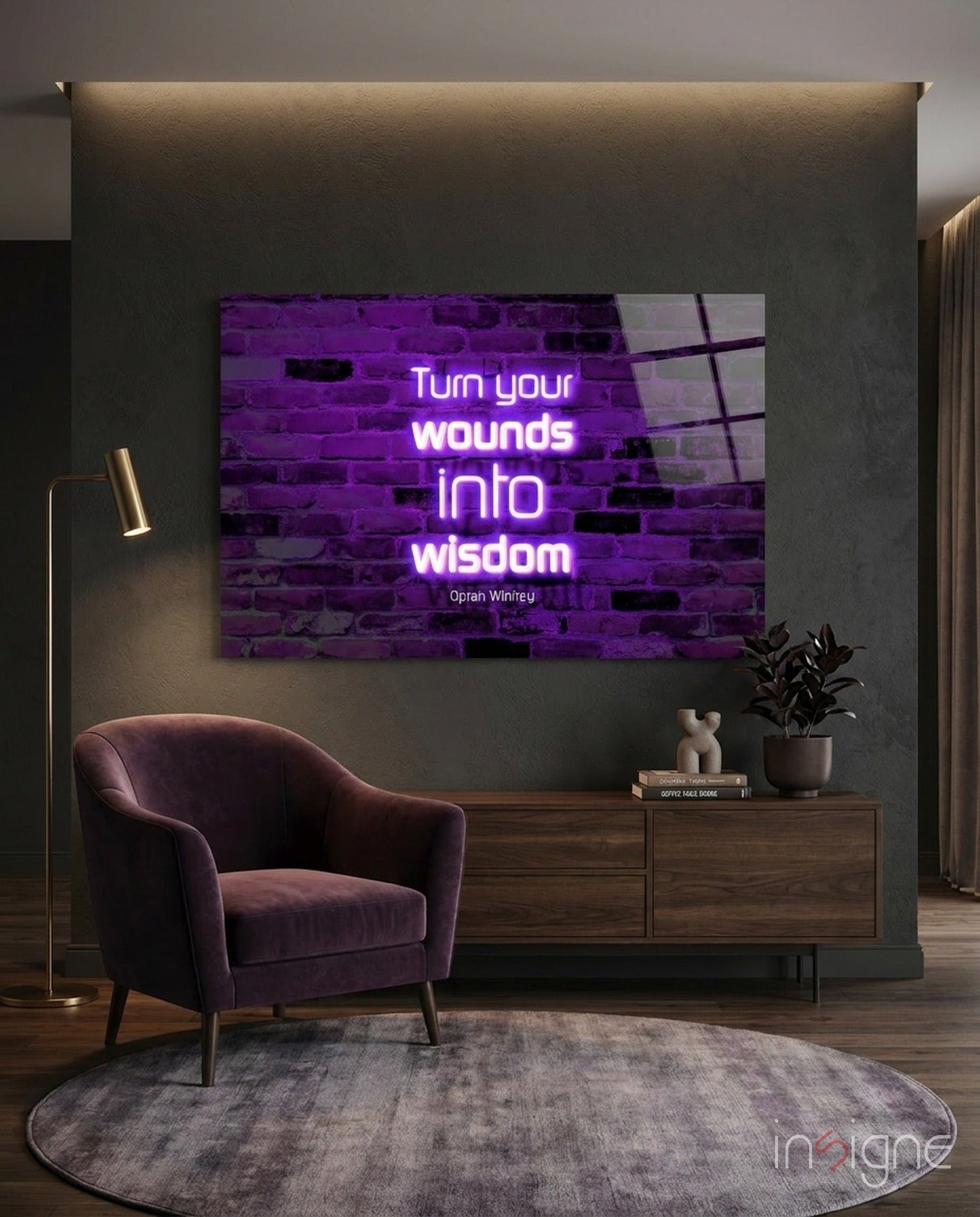 Words Of Oprah Glass Wall Art