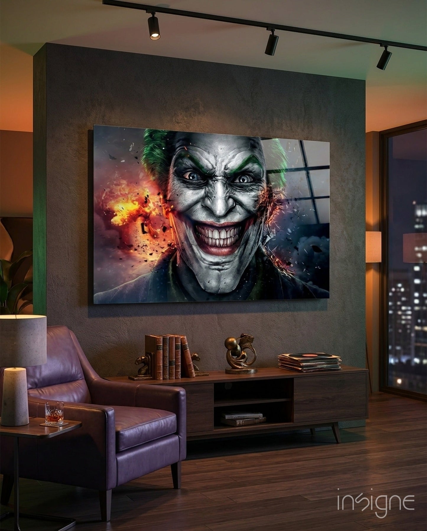 Joker Glass Wall Art