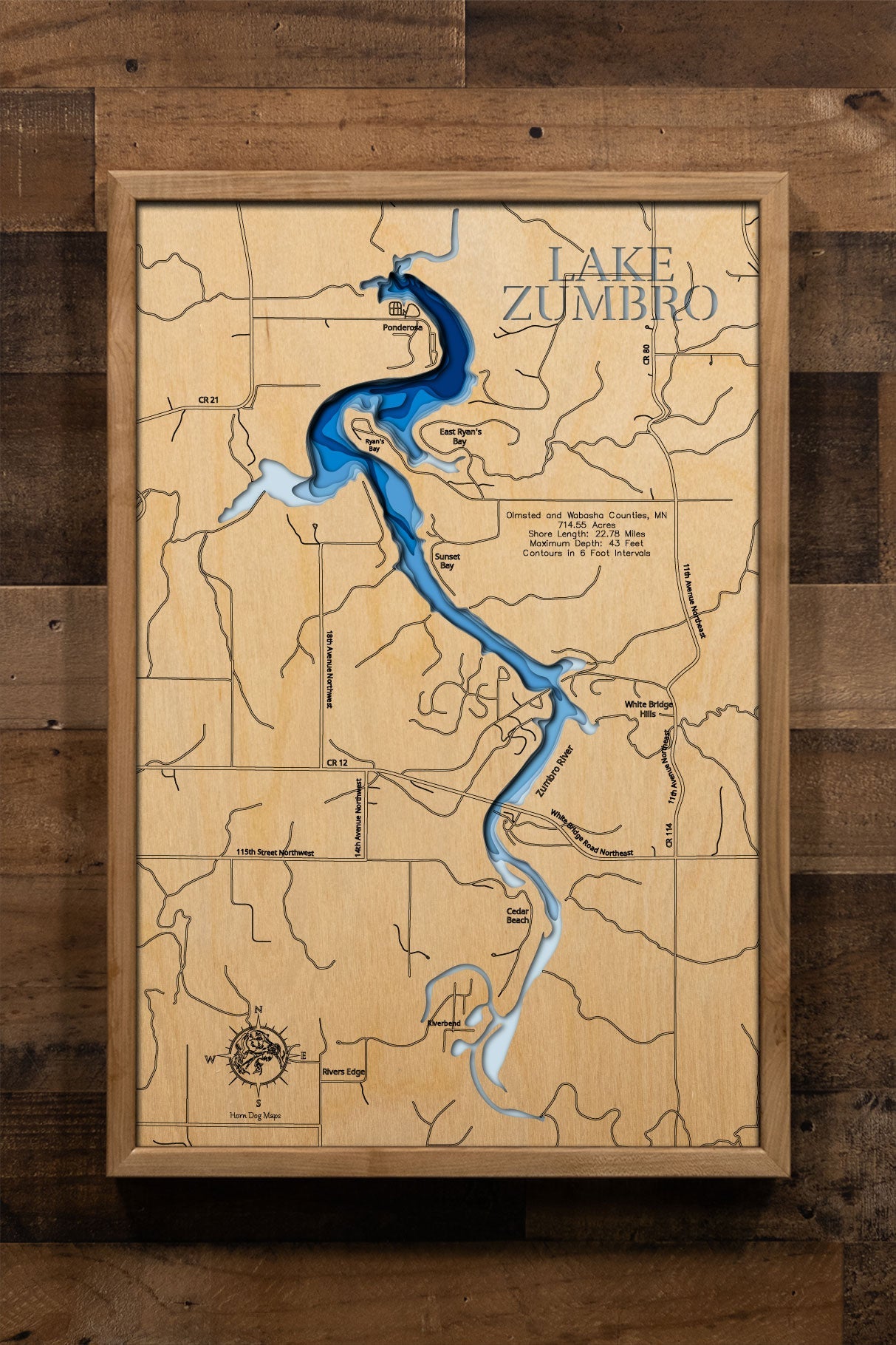 Lake Zumbro in Olmsted and Wabasha Counties, Minnesota