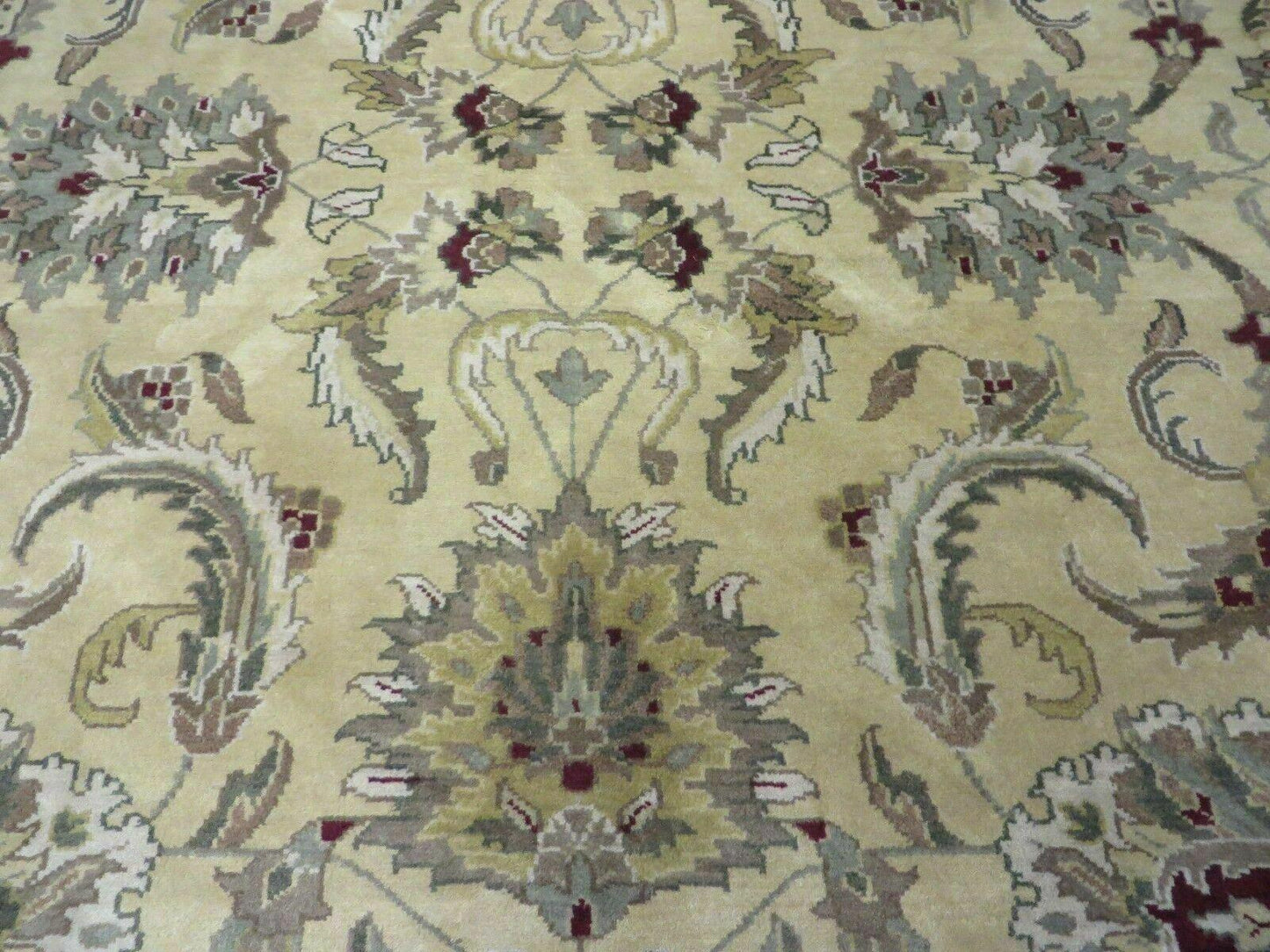 9' X 12' Vintage Handmade India Oriental Jaipur Quality Tea Wash Hand Knotted