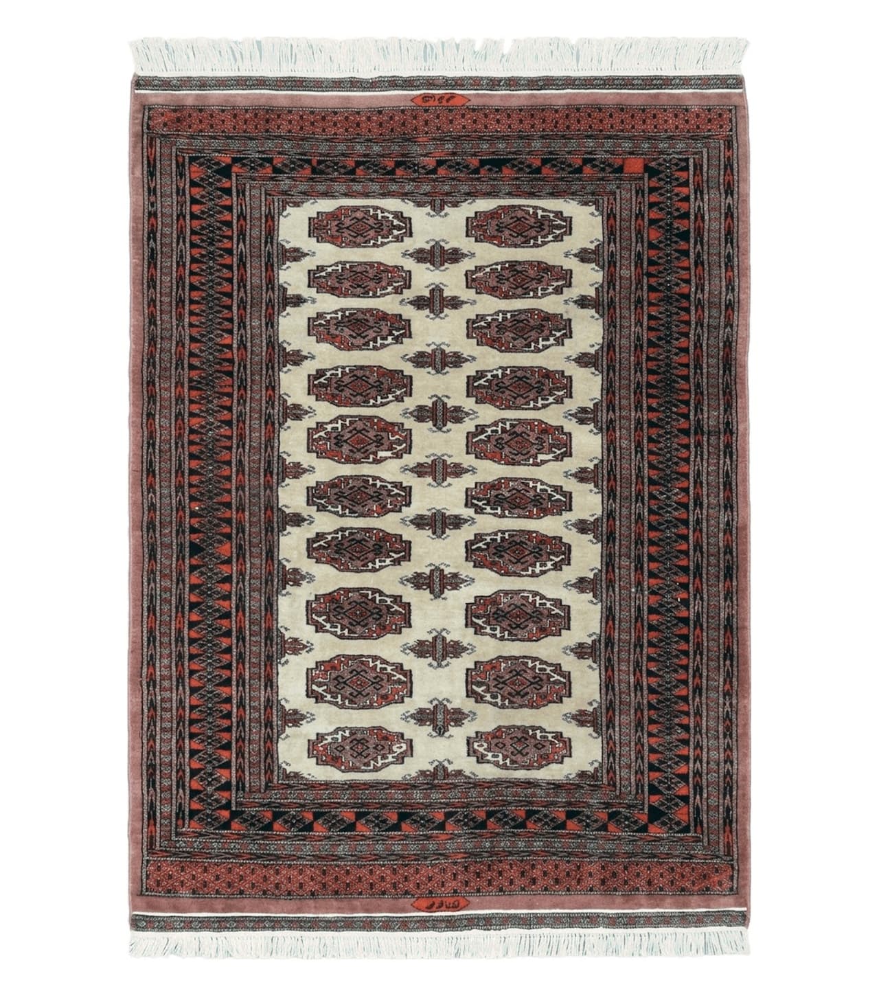4' X 6' Vintage Handmade Bokhara Turkoman Pakistan Wool Rug Carpet Nice