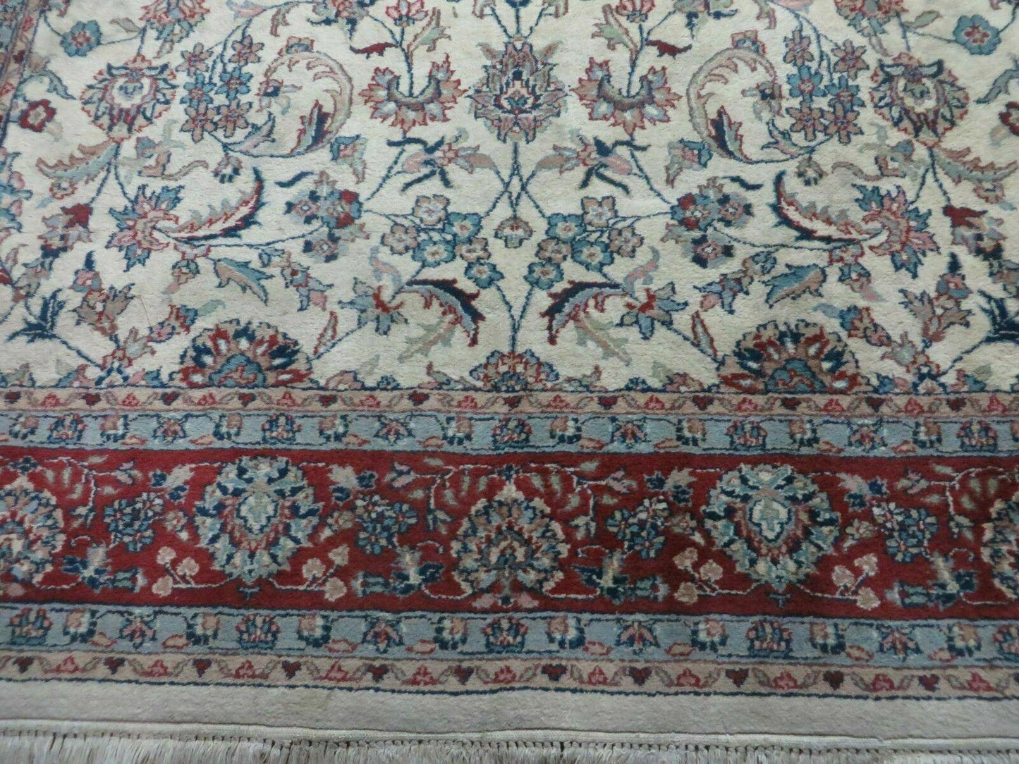 6' X 9' Vintage Handmade Fine Chinese Floral Oriental Wool Rug Carpet Beige