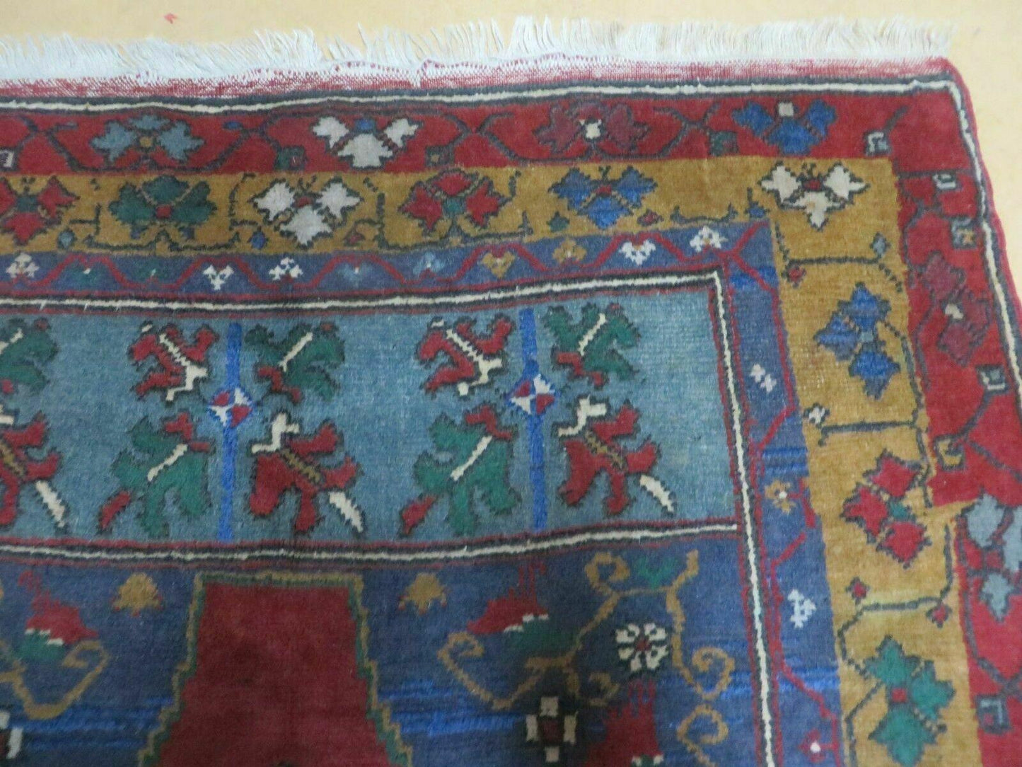 4' X 8' Vintage Handmade Turkish Kazak Pattern Wool Rug Carpet Nice # 105