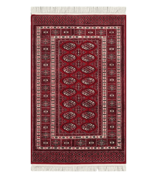3' X 5' Vintage Fine Handmade Turkoman Bokhara Yamud Rug Carpet Nice