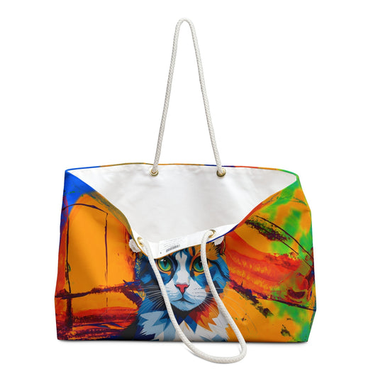 Abstract Cat Weekender Bag/Handbag