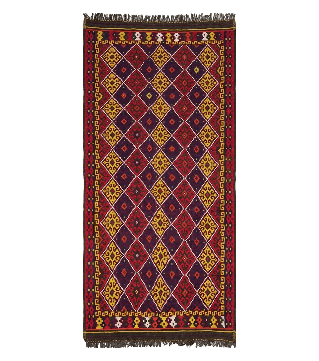 6' X 13' Antique Turkish Kilim Handmade Flat Weave Wool Rug Veg Dye