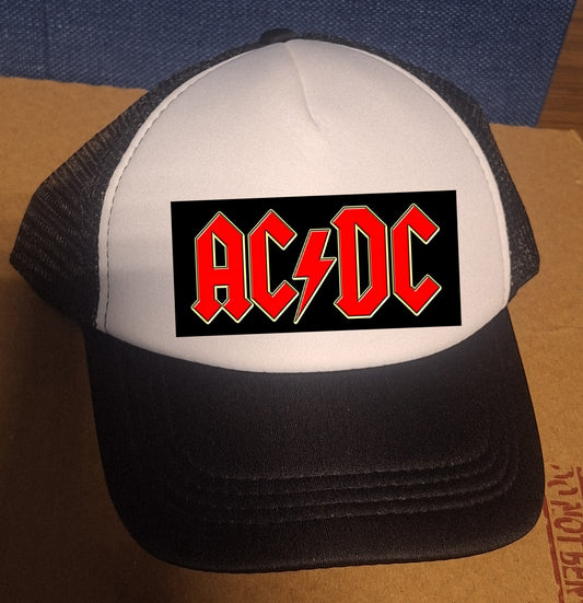 Adjustable Trucker Baseball Hat ACDC Classic Rock Band