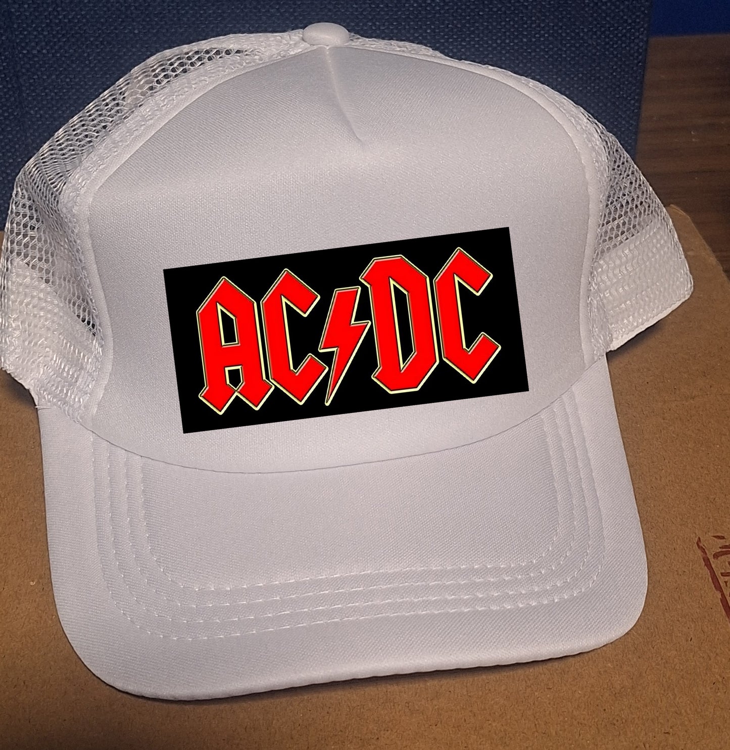 Adjustable Trucker Baseball Hat ACDC Classic Rock Band