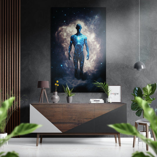 Man  Brushed Aluminum Dibond Wall Art