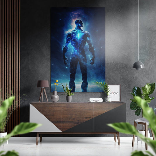 Man  Brushed Aluminum Dibond Wall Art
