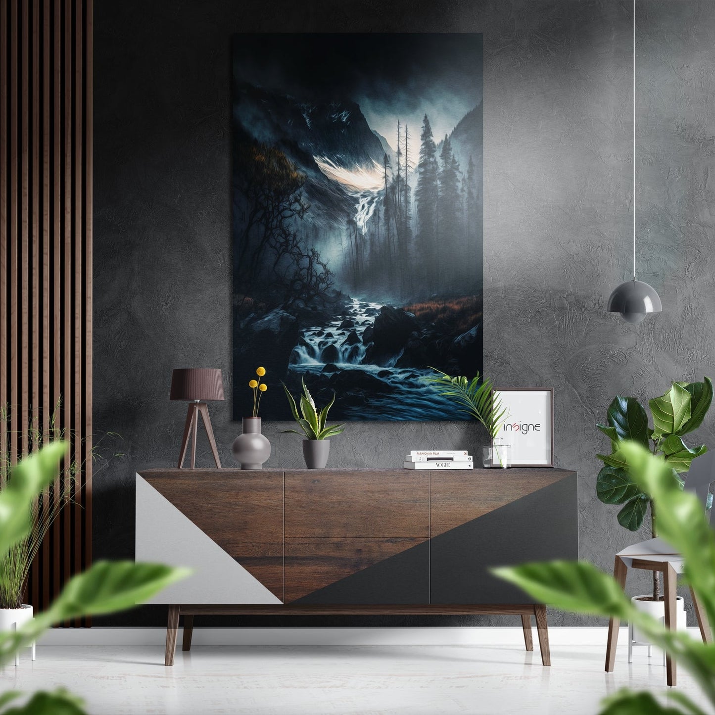River Brushed Aluminum Dibond Wall Art