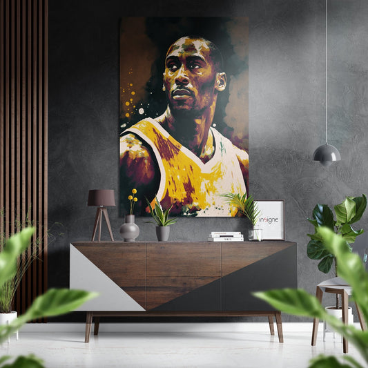 Kobe Bryant Brushed Aluminum Dibond Wall Art