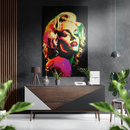Marilyn Monroe Brushed Aluminum Dibond Wall Art