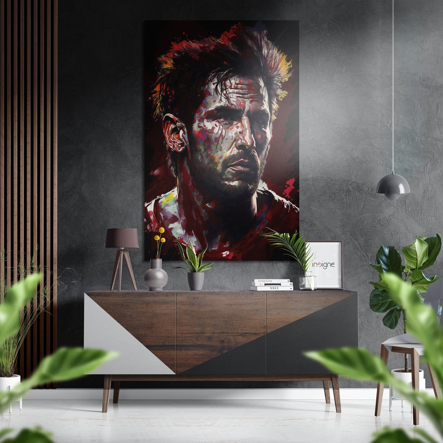 Messi Brushed Aluminum Dibond Wall Art