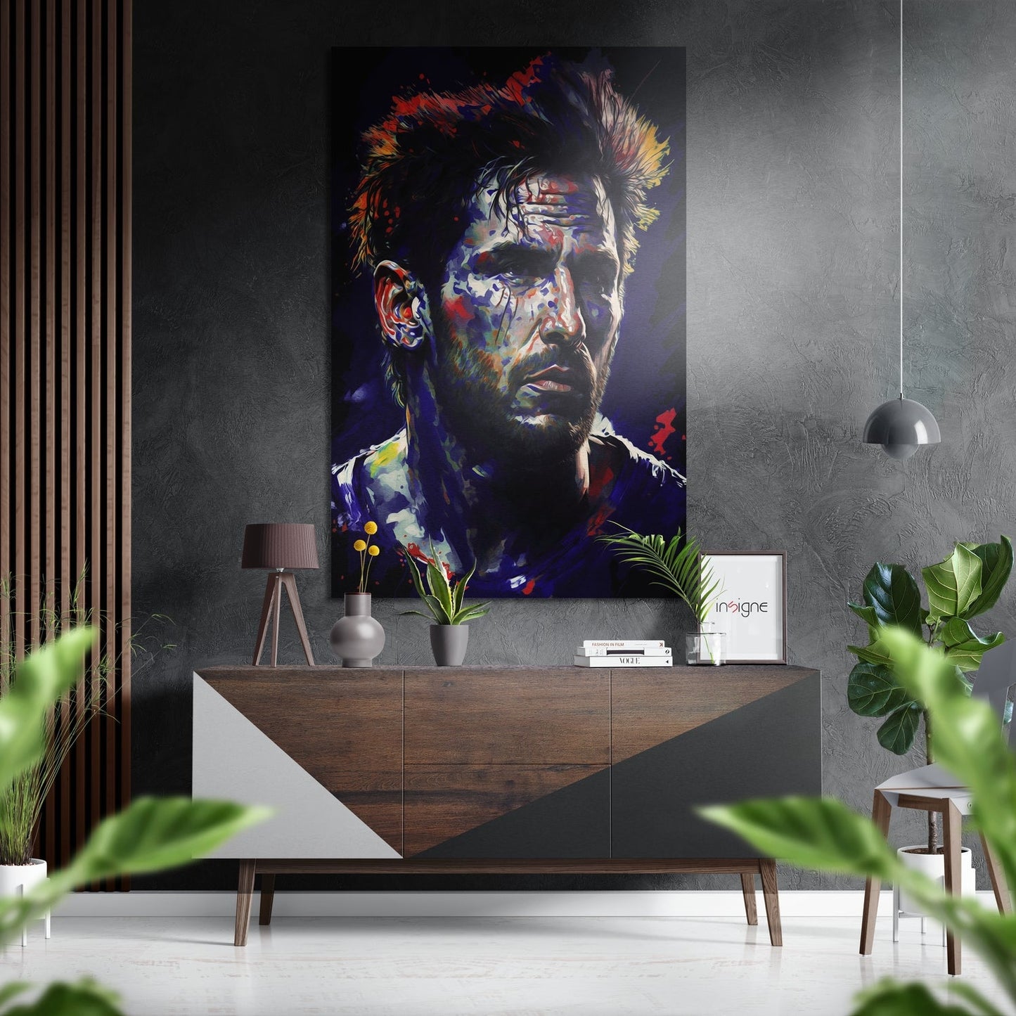 Messi Brushed Aluminum Dibond Wall Art