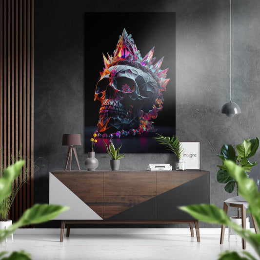 Skull Brushed Aluminum Dibond Wall Art