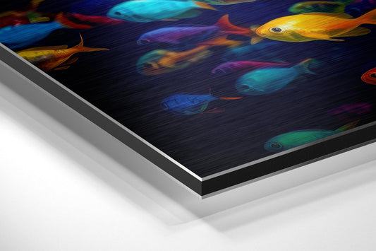 Fish Brushed Aluminum Dibond Wall Art