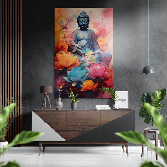 Budha Brushed Aluminum Dibond Wall Art