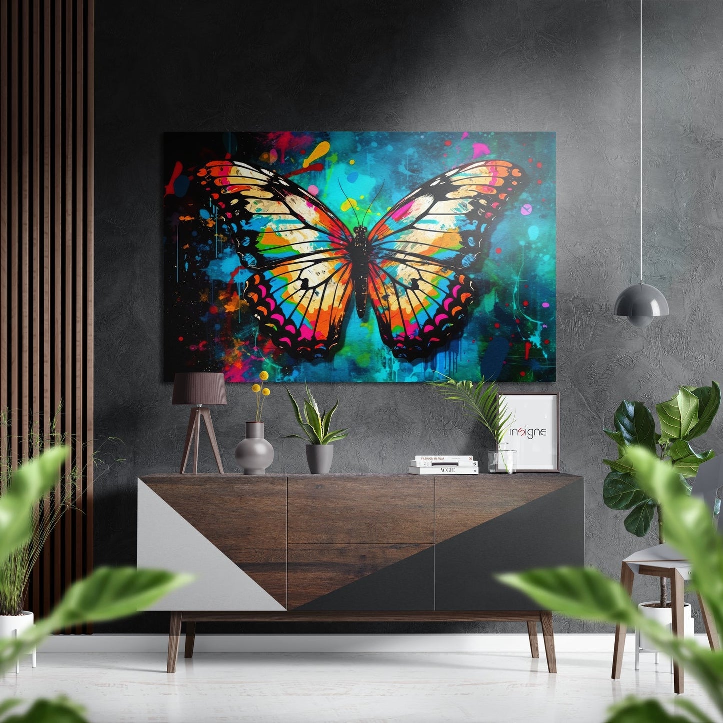 Butterfly Brushed Aluminum Dibond Wall Art