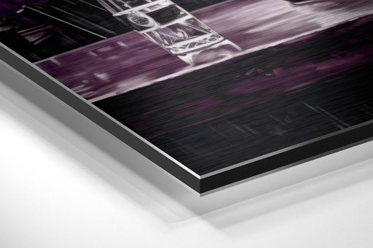 Woman in a Bar Brushed Aluminum Dibond Wall Art
