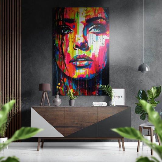 Woman Brushed Aluminum Dibond Wall Art