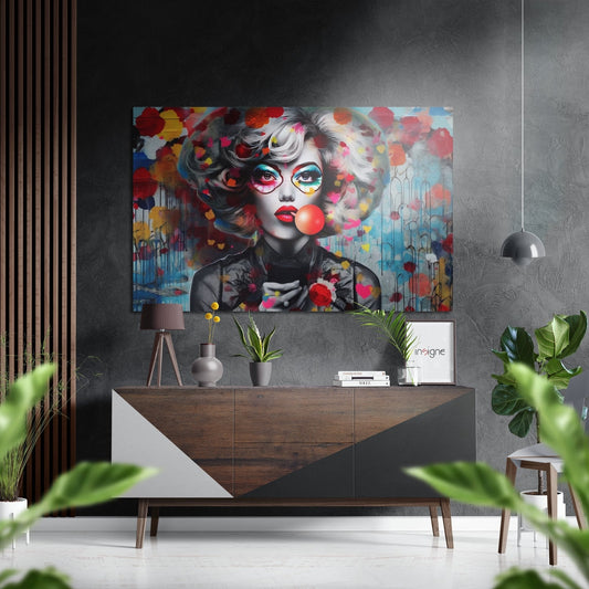 Woman Brushed Aluminum Dibond Wall Art
