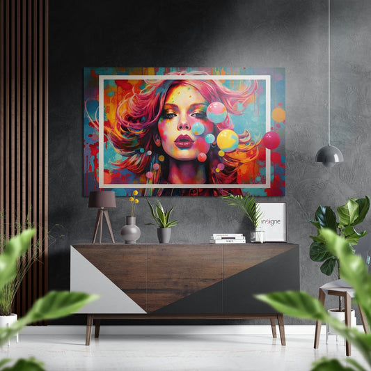 Woman Brushed Aluminum Dibond Wall Art