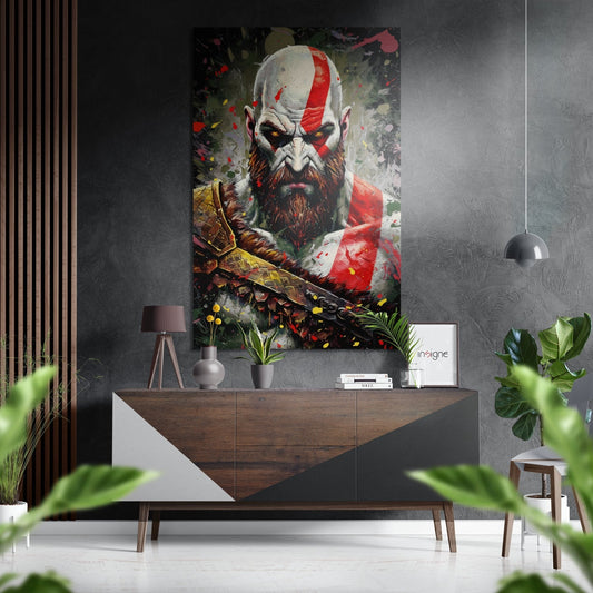 Kratos - God of War Brushed Aluminum Dibond Wall Art