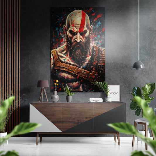 Kratos - God of War Brushed Aluminum Dibond Wall Art