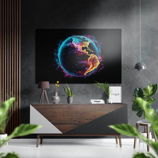 Earth Brushed Aluminum Dibond Wall Art