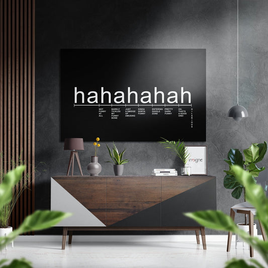 Hahaha Brushed Aluminum Dibond Wall Art