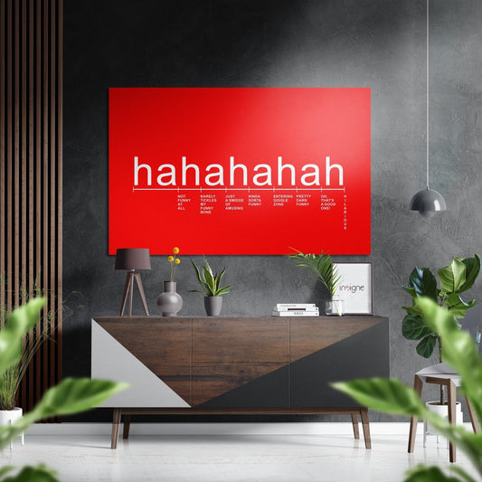 Hahaha Brushed Aluminum Dibond Wall Art