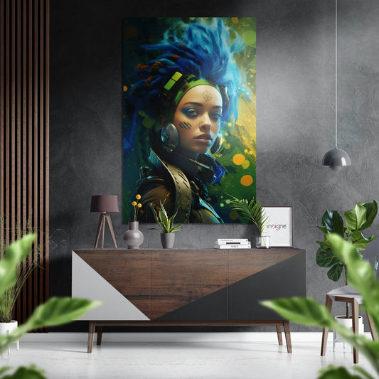 Futuristic Styles Brushed Aluminum Dibond Wall Art