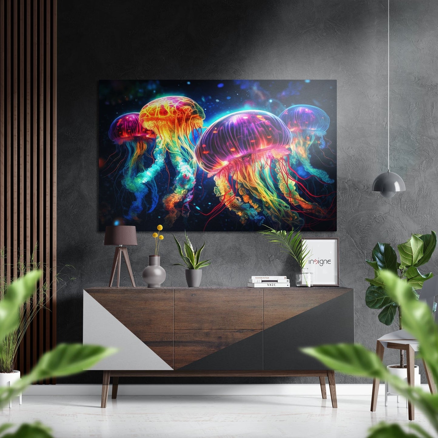 Jellyfish Brushed Aluminum Dibond Wall Art