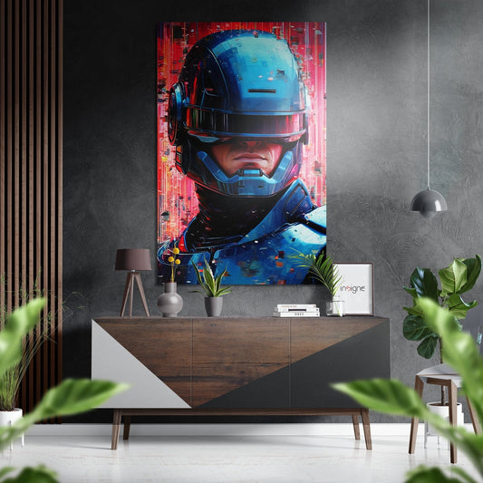 Robocop Brushed Aluminum Dibond Wall Art